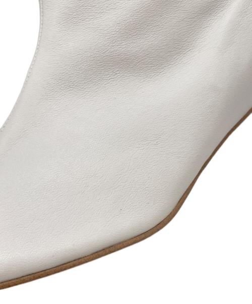 DIANA（ダイアナ）DIANA (ダイアナ) カーフミドルブーツ ホワイト サイズ:23 1/2の古着・服飾アイテム