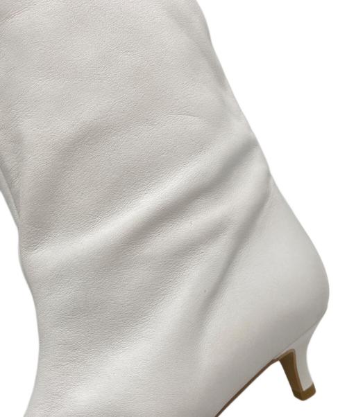 DIANA（ダイアナ）DIANA (ダイアナ) カーフミドルブーツ ホワイト サイズ:23 1/2の古着・服飾アイテム