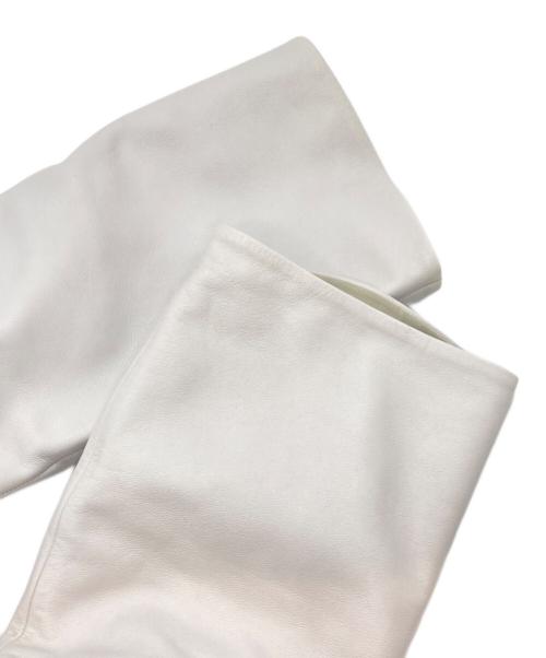 DIANA（ダイアナ）DIANA (ダイアナ) カーフミドルブーツ ホワイト サイズ:23 1/2の古着・服飾アイテム