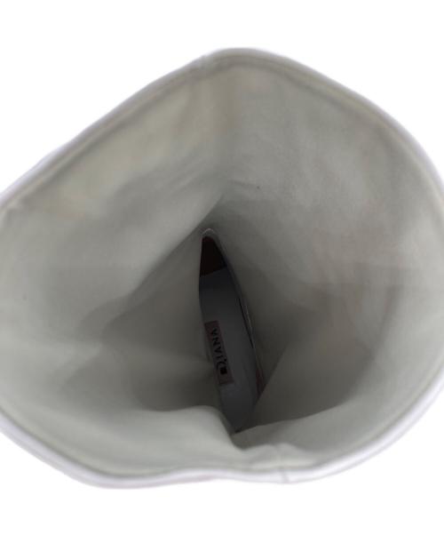 DIANA（ダイアナ）DIANA (ダイアナ) カーフミドルブーツ ホワイト サイズ:23 1/2の古着・服飾アイテム