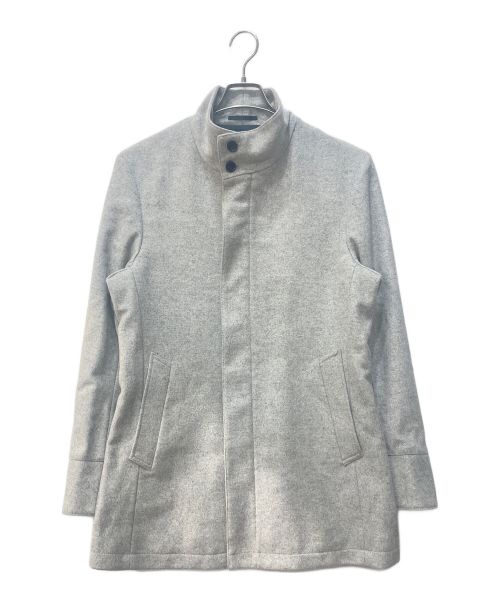 MICHEL KLEIN HOMME（ミッシェルクラン オム）MICHEL KLEIN HOMME (ミッシェルクラン オム) スタンドカラーコート ライトグレー サイズ:48の古着・服飾アイテム