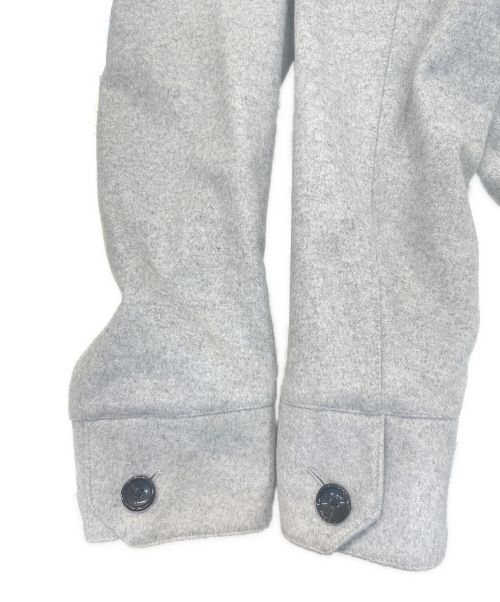 MICHEL KLEIN HOMME（ミッシェルクラン オム）MICHEL KLEIN HOMME (ミッシェルクラン オム) スタンドカラーコート ライトグレー サイズ:48の古着・服飾アイテム