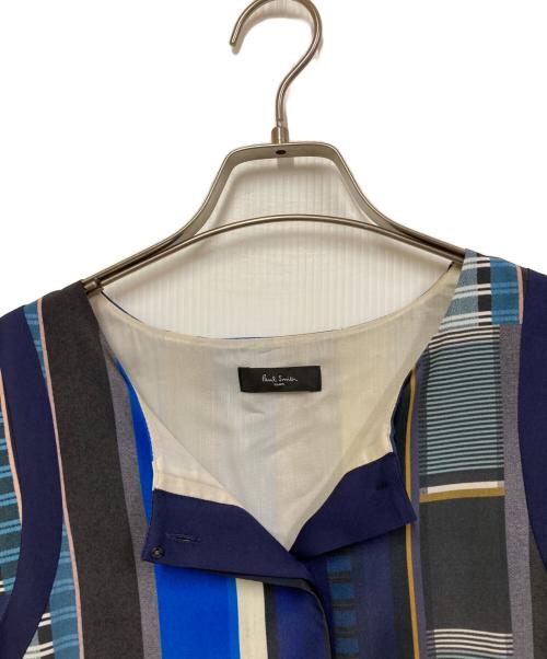 Paul Smith BLACK（ポールスミスブラック）Paul Smith BLACK (ポールスミスブラック) フォンタナストライププリント ワンピース マルチカラー サイズ:SIZE 40の古着・服飾アイテム
