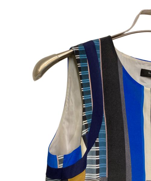 Paul Smith BLACK（ポールスミスブラック）Paul Smith BLACK (ポールスミスブラック) フォンタナストライププリント ワンピース マルチカラー サイズ:SIZE 40の古着・服飾アイテム