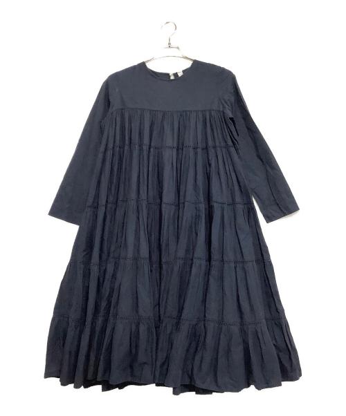 merlette（マーレット）merlette (マーレット) ミディ丈ティアードワンピース ネイビー サイズ:XSの古着・服飾アイテム