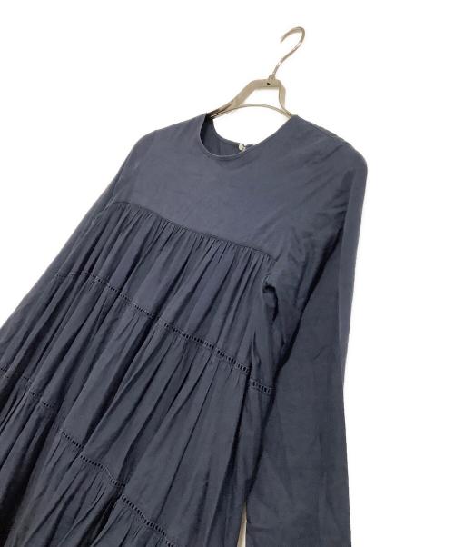merlette（マーレット）merlette (マーレット) ミディ丈ティアードワンピース ネイビー サイズ:XSの古着・服飾アイテム