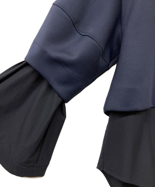 emmi atelier（エミアトリエ）emmi atelier (エミアトリエ) AYA KANEKO (アヤカネコ) ダンボールクロップドセット ネイビー サイズ:Fの古着・服飾アイテム