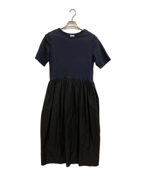KUMIKYOKU（クミキョク）KUMIKYOKU (クミキョク) コンビネーションコクーンワンピース ネイビー サイズ:2の古着・服飾アイテム