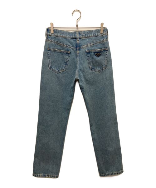 PRADA（プラダ）PRADA (プラダ) トライアングルロゴ デニムパンツ F0BAN/MID-BLUE サイズ:25の古着・服飾アイテム
