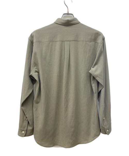 AURALEE（オーラリー）AURALEE (オーラリー) HARD TWIST WOOL VIYELLA SHIRT ライトカーキ サイズ:3の古着・服飾アイテム