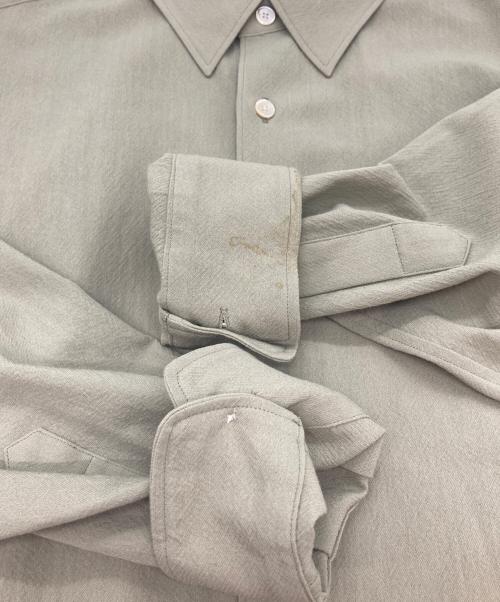 AURALEE（オーラリー）AURALEE (オーラリー) HARD TWIST WOOL VIYELLA SHIRT ライトカーキ サイズ:3の古着・服飾アイテム