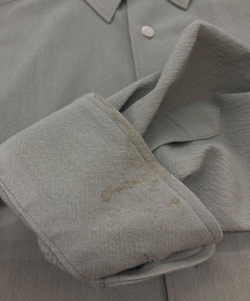 AURALEE（オーラリー）AURALEE (オーラリー) HARD TWIST WOOL VIYELLA SHIRT ライトカーキ サイズ:3の古着・服飾アイテム