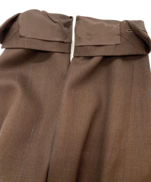 AURALEE（オーラリー）AURALEE (オーラリー) HARD TWIST WOOL PANAMA STRIPE JACKET ブラウン×ブルー サイズ:3の古着・服飾アイテム