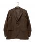 AURALEE（オーラリー）の古着「HARD TWIST WOOL PANAMA STRIPE JACKET」｜ブラウン×ブルー