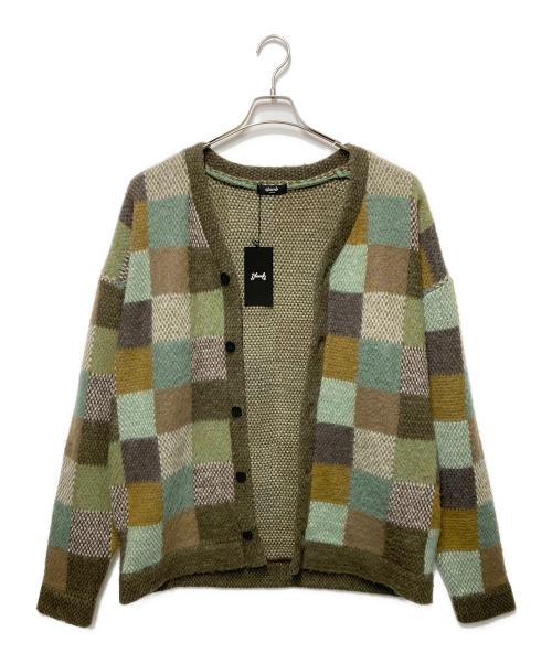 glamb（グラム）glamb (グラム) ダッドチェッカーカーディガン ブラウン サイズ:Ｌの古着・服飾アイテム