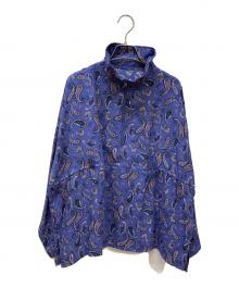 maturely（マチュアリー）の古着「Paisley Print Half Zip Shirt」｜パープル
