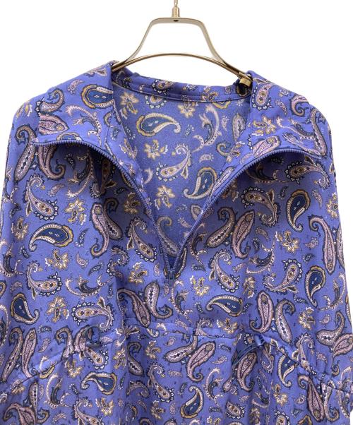 maturely（マチュアリー）maturely (マチュアリー) Paisley Print Half Zip Shirt パープル サイズ:FREEの古着・服飾アイテム