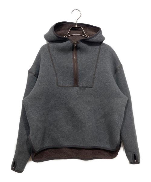 ASEEDONCLOUD（アシードンクラウド）ASEEDONCLOUD (アシードンクラウド) Reversible pajama hoodie ダークブラウン サイズ:Sの古着・服飾アイテム