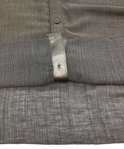 maturely（マチュアリー）maturely (マチュアリー) Military Crepe Cardigan チャコールグレーの古着・服飾アイテム