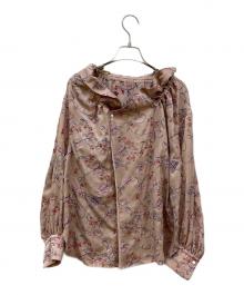 maturely（マチュアリー）の古着「Embroidery Cut off Ruffle Blouse」｜ピンク