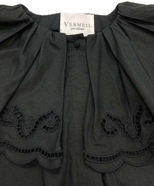 VERMEIL par iena（ヴェルメイユ パー イエナ）VERMEIL par iena (ヴェルメイユ パー イエナ) カットワークブラウス ブラック サイズ:FREEの古着・服飾アイテム