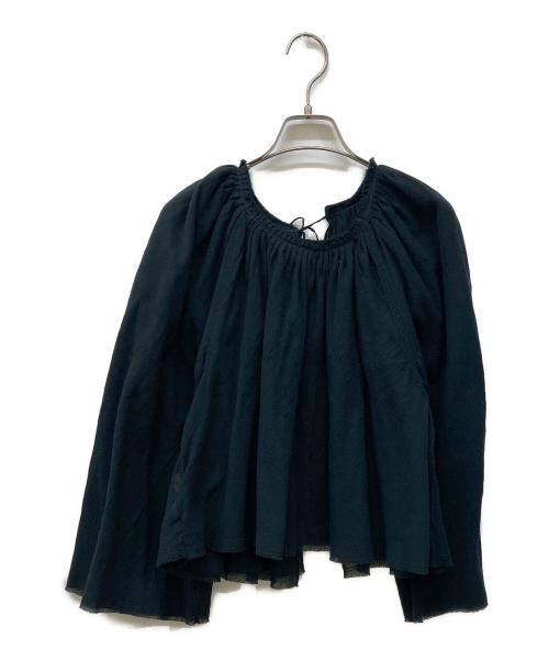 maturely（マチュアリー）maturely (マチュアリー) Crepe Volume Reversible Blouse ブラック サイズ:FREEの古着・服飾アイテム