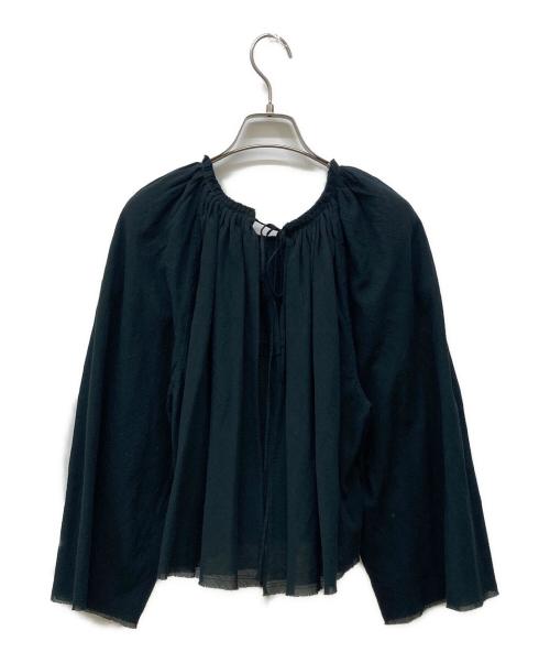 maturely（マチュアリー）maturely (マチュアリー) Crepe Volume Reversible Blouse ブラック サイズ:FREEの古着・服飾アイテム