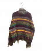 MAISON FLANEURメゾン フラネウール）の古着「マルチボーダーニット」｜ブラウン