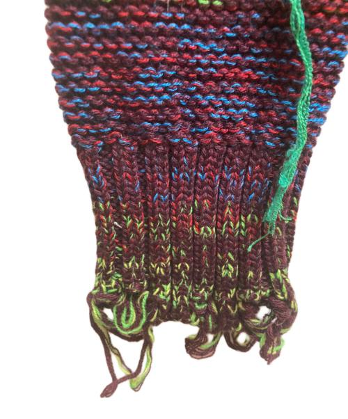 MAISON FLANEUR（メゾン フラネウール）MAISON FLANEUR (メゾン フラネウール) マルチボーダーニット ブラウン サイズ:38の古着・服飾アイテム