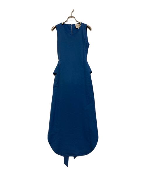 sea NEW YORK（シー ニューヨーク）Sea NEW YORK (シー ニューヨーク) シルクコットンノースリーブワンピース ブルーの古着・服飾アイテム