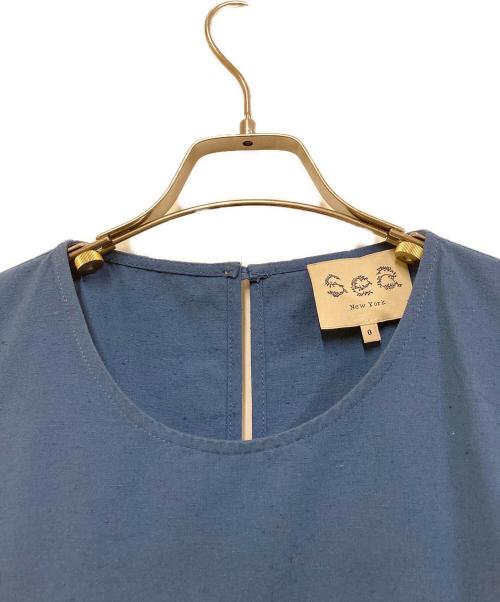 sea NEW YORK（シー ニューヨーク）Sea NEW YORK (シー ニューヨーク) シルクコットンノースリーブワンピース ブルーの古着・服飾アイテム