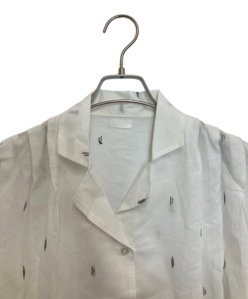 SEEALL（シーオール）SEEALL (シーオール) JAMDANI OPEN COLLAR TUCK SHIRTS ホワイト サイズ:38の古着・服飾アイテム