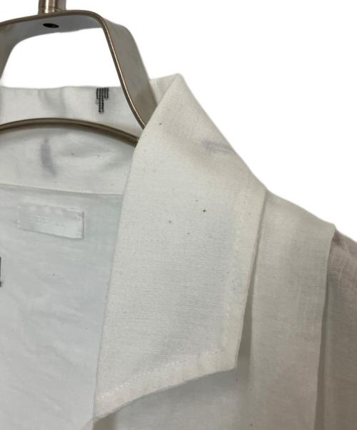 SEEALL（シーオール）SEEALL (シーオール) JAMDANI OPEN COLLAR TUCK SHIRTS ホワイト サイズ:38の古着・服飾アイテム