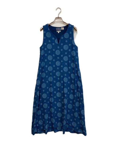 BLUE BLUE（ブルーブルー）BLUE BLUE (ブルーブルー) ノースリーブワンピース インディゴ サイズ:1の古着・服飾アイテム