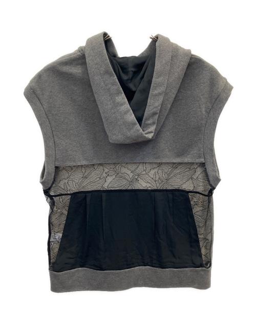 N°21（ヌメロヴェントゥーノ）N°21 (ヌメロヴェントゥーロ) バックレースN/Sパーカー グレー サイズ:40の古着・服飾アイテム