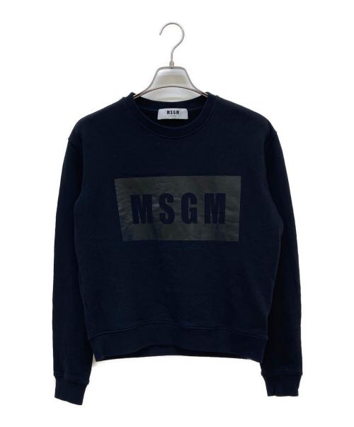MSGM（エムエスジーエム）MSGM (エムエスジーエム) ロゴクルーネックスウェット ブラック サイズ:Mの古着・服飾アイテム