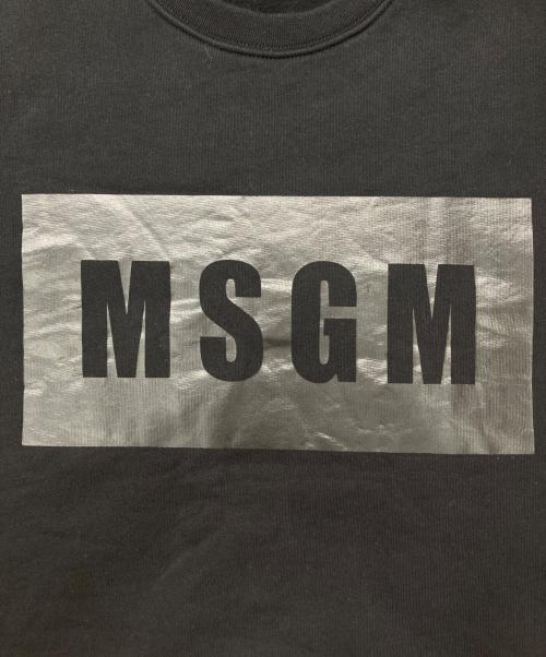 MSGM（エムエスジーエム）MSGM (エムエスジーエム) ロゴクルーネックスウェット ブラック サイズ:Mの古着・服飾アイテム