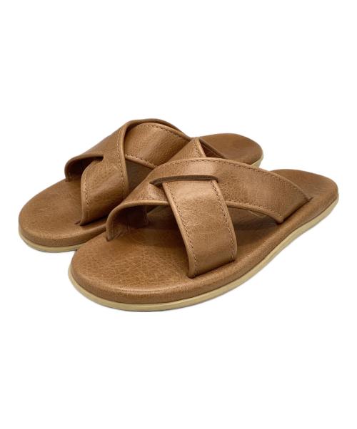 ISLAND SLIPPER（アイランドスリッパ）ISLAND SLIPPER (アイランドスリッパ) クロスサンダル ブラウン サイズ:6の古着・服飾アイテム