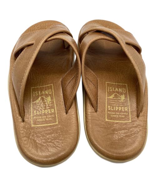 ISLAND SLIPPER（アイランドスリッパ）ISLAND SLIPPER (アイランドスリッパ) クロスサンダル ブラウン サイズ:6の古着・服飾アイテム