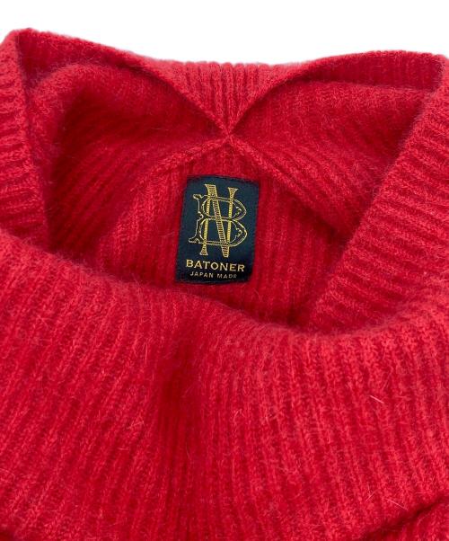 BATONER（バトナ―）BATONER (バトナ―) カシミヤフォックスユニークタートルニット レッド サイズ:1の古着・服飾アイテム
