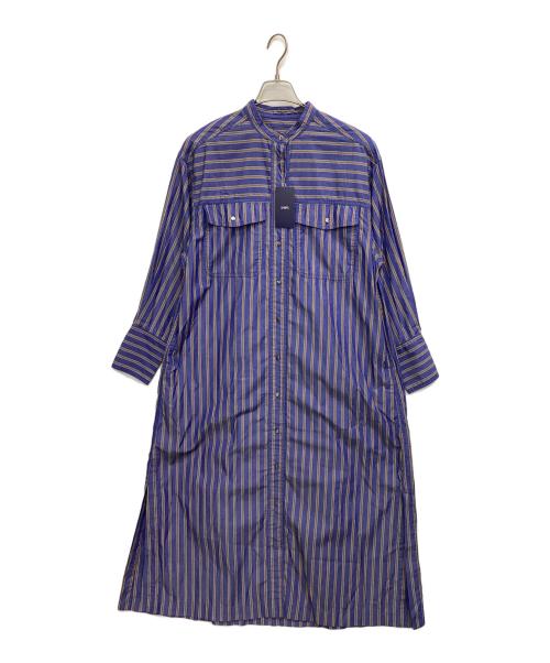 SHIPS（シップス）SHIPS (シップス) ポプリンストライプポケットシャツワンピース ブルー サイズ:38 未使用品の古着・服飾アイテム