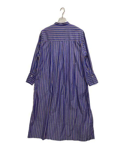 SHIPS（シップス）SHIPS (シップス) ポプリンストライプポケットシャツワンピース ブルー サイズ:38 未使用品の古着・服飾アイテム