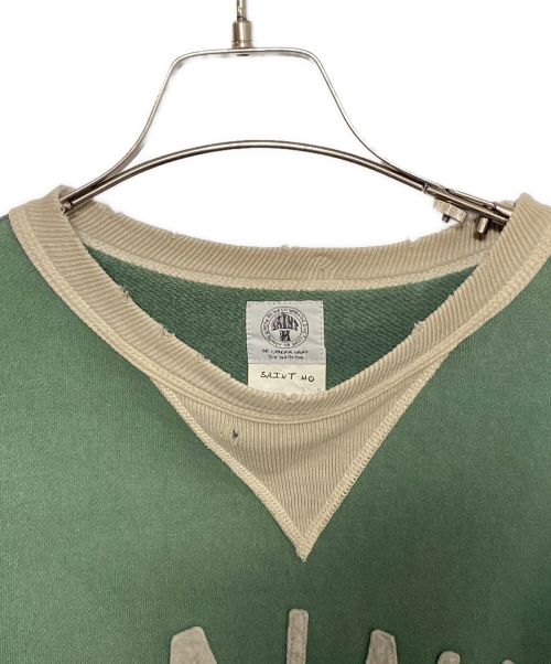 SAINT MICHAEL（セントマイケル）SAINT MICHAEL (セントマイケル) SWEAT SHIRT / FELT グリーン サイズ:Lの古着・服飾アイテム