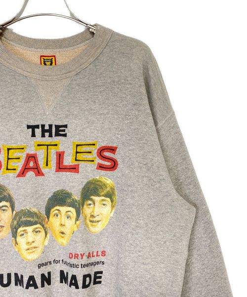 HUMAN MADE（ヒューマンメイド）HUMAN MADE (ヒューマンメイド) THE BEATLES (ビートルズ) BEATLES SWEATSHIRT（ビートルズスウェットシャツ） グレー サイズ:Lの古着・服飾アイテム