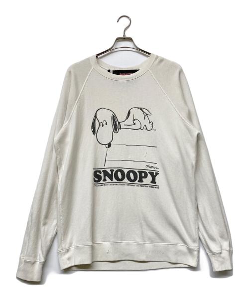 MARC JACOBS（マークジェイコブズ）MARC JACOBS (マークジェイコブズ) PEANUTS (ピーナッツ) ヴィンテージ加工クルーネックスウェット ホワイト サイズ:Mの古着・服飾アイテム