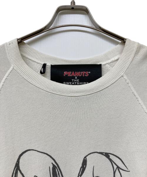 MARC JACOBS（マークジェイコブズ）MARC JACOBS (マークジェイコブズ) PEANUTS (ピーナッツ) ヴィンテージ加工クルーネックスウェット ホワイト サイズ:Mの古着・服飾アイテム