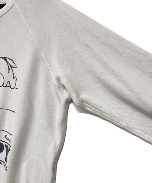 MARC JACOBS（マークジェイコブズ）MARC JACOBS (マークジェイコブズ) PEANUTS (ピーナッツ) ヴィンテージ加工クルーネックスウェット ホワイト サイズ:Mの古着・服飾アイテム