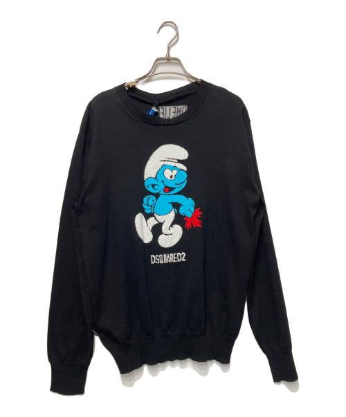 DSQUARED2（ディースクエアード）DSQUARED2 (ディースクエアード) HANDY SMURF PULLOVER ブラック サイズ:Mの古着・服飾アイテム