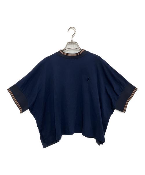 sacai（サカイ）sacai (サカイ) コットンジャ－ジーカットソー ネイビー サイズ:SIZE 1の古着・服飾アイテム