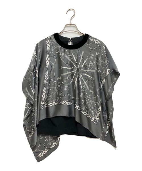 sacai（サカイ）sacai (サカイ) Dr.Woo バンダナTシャツ グレー サイズ:1の古着・服飾アイテム